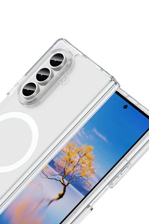 Samsung Galaxy Z Fold 7 Kılıf Magneticsafe Şeffaf Silikon - Şeffaf