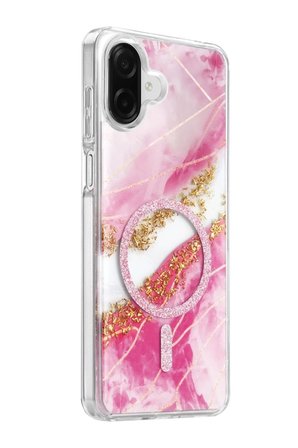 Mey İthalat  Samsung Galaxy A07 4G Lotus Simli Magsafe Kapak - Pembe