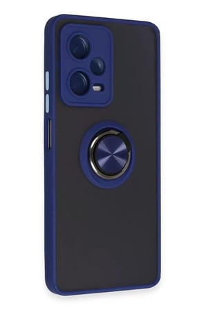 Redmi Note 12 Pro 5G Kılıf Montreal Yüzüklü Silikon Kapak - Lacivert