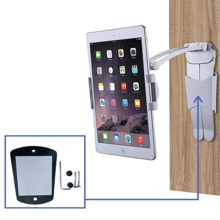 B 360 Derece Dönebilen Mutfak Masaüstü Telefon Tablet Tutucu Ayarlanabilir Esnek Ayaklı Metal