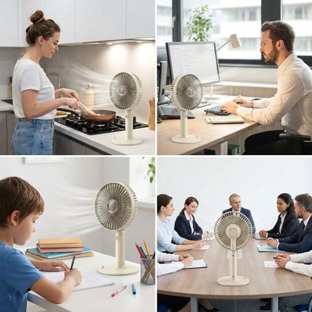 B 3 Kademeli Masaüstü Fan – Telefon Tutuculu Standlı Taşınabilir Mini Fan ZB161