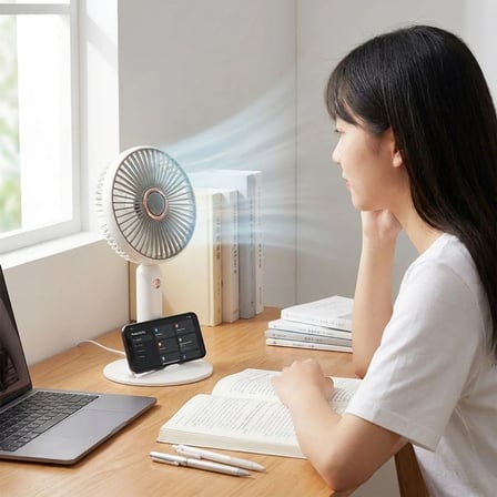 B 3 Kademeli Masaüstü Fan – Telefon Tutuculu Standlı Taşınabilir Mini Fan ZB161