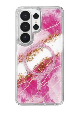 Mey İthalat  Samsung Galaxy S26 Ultra Lotus Simli Magsafe Kapak - Pembe