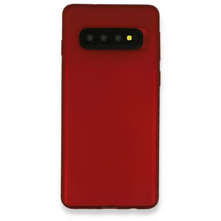 Mey İthalat  Samsung Galaxy S10 Plus Kılıf First Silikon - Bordo