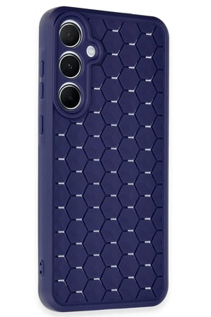 Samsung Galaxy A35 5G Kılıf Petek Silikon Kapak - Lacivert