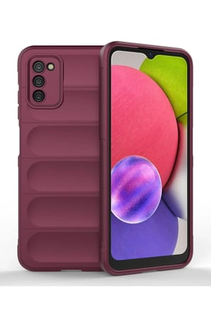 Samsung Galaxy A03S Kılıf Optimum Silikon - Bordo