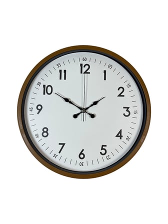 36 Cm Kahverengi Dekoratif Duvar Saati