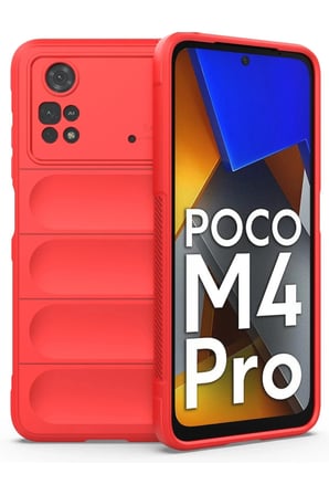 Poco M4 Pro 4G Kılıf Optimum Silikon - Kırmızı