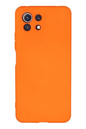Mİ 11 Lite Kılıf Nano içi Kadife Silikon - Turuncu
