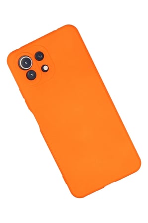 Mİ 11 Lite Kılıf Nano içi Kadife Silikon - Turuncu