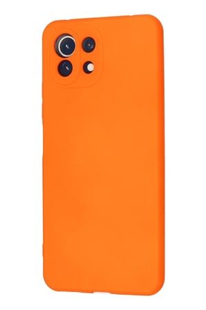 Mİ 11 Lite Kılıf Nano içi Kadife Silikon - Turuncu