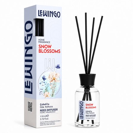 Snow Blossoms Bambu Çubuklu Oda Kokusu - 110 ml - Cam Şişe