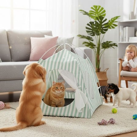Marsilyan Katlanabilir Kedi Köpek Çadırı Kumaş