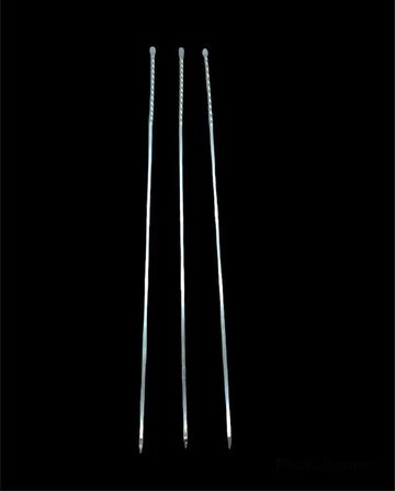 Burgulu Kuşbaşı Şişi - Metal - Kalın Kare - 50 cm