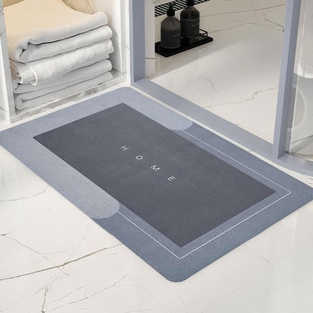 Marsilyan Antrasit Su Emici Kaymaz Tabanlı Banyo Paspası 60x39 cm