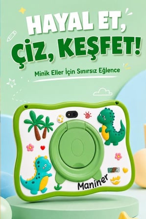 Özel Seri Çocuklar Modern Aktif Maniner Eğitici Tablet 4GB 128GB Çocuk Tableti M8 Yeşil