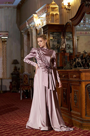 Saten Drapeli Abiye 7008