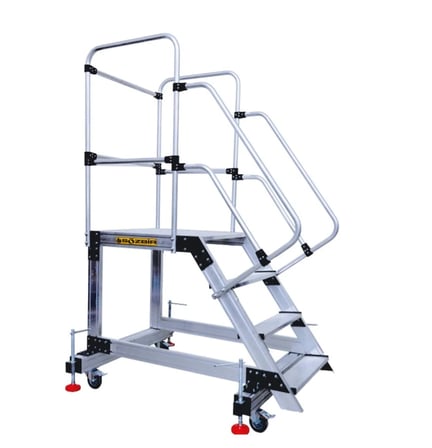 3+1 Denge Ayaklı Tekerlekli Tek Çıkışlı Çalışma Platformu 90x30