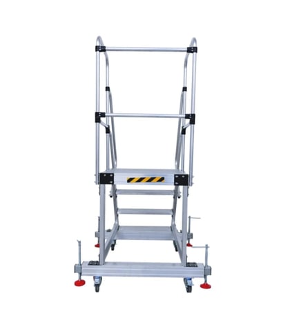 3+1 Denge Ayaklı Tekerlekli Tek Çıkışlı Çalışma Platformu 90x30