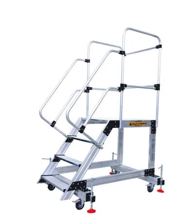 3+1 Denge Ayaklı Tekerlekli Tek Çıkışlı Çalışma Platformu 90x30