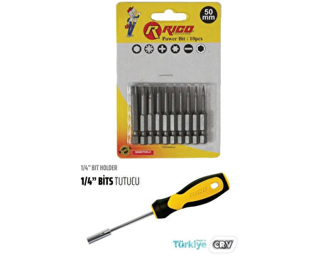 Rico Torx Bits Uç Takımı Adaptör Tutucu