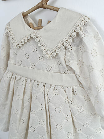 Kız Çocuk Elbise Uzun Kollu Fistolu V yaka Özel Gün Doğum Günü Düğün Parti Günlük Kız Bebek Elbise