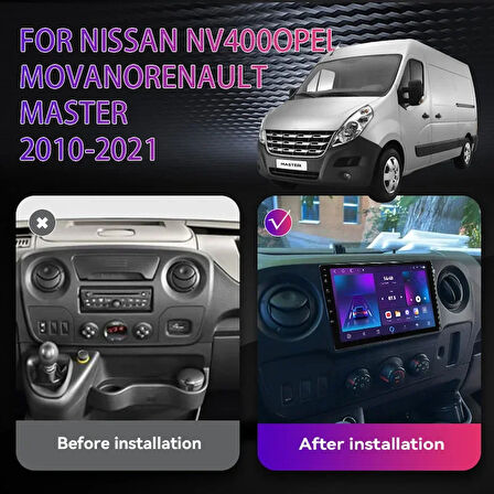 RENAULT MASTER 3 2010-2018 MULTİMEDYA CARPLAY EKRAN SETİ 4 GB RAM 64 HAFIZALI