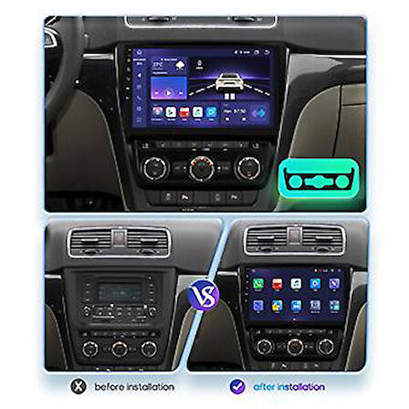 SKODA YETİ 2009-2014 MULTİMEDYA CARPLAY EKRAN SETİ 4 GB RAM 64 HAFIZALI