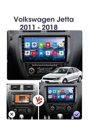 VW JETTA 2011-2018 MULTİMEDYA CARPLAY EKRAN SETİ 4 GB RAM 64 HAFIZALI