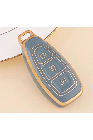 Ford Focus Fiesta Kuga Mondeo Smax Cmax Ecosport Anahtarsız Çalıştırma Anahtar Kılıfı Gri Renk