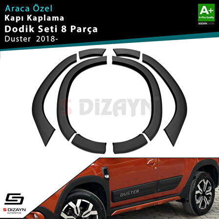 S-Dizayn Dacia Duster 2 Çamurluk Kaplaması Dodik Seti 8 Prç 2018-2023 A+ Kalite