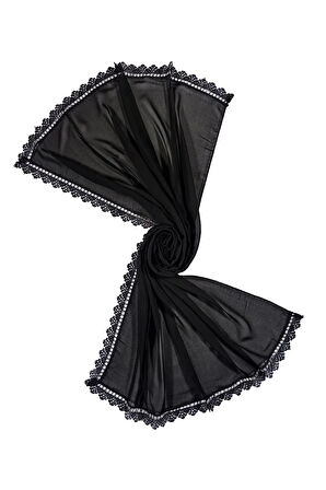 Enba Şifon İğne Oyalı Şal Namaz ve Mevlüt Örtüsü 60x150 cm