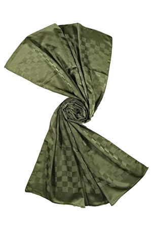 Emproyal Jan Jan Jakar Dama Desen Şal 75x190 cm - Yağ Yeşili