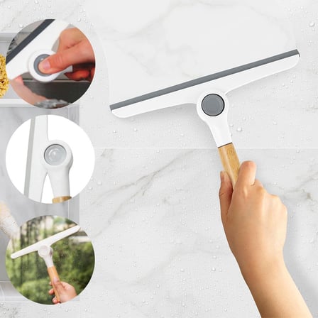 OYNAR BAŞLI CAMSİL - CAM SİLME APARATI AHŞAP SAP - PLASTİK UÇ SAP - 16.5 UÇ : 24CM (4887) -MİRAYLİFE