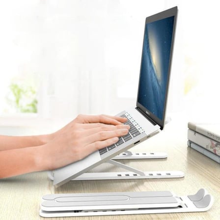 Ayarlanabilir Plastik Dizüstü Destek Tabanı Katlanabilir Taşınabilir Laptop Sehpası Yükseltici (4887) -MİRAYLİFE
