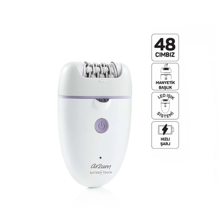 EPİLATÖR EPİLASYON CİHAZI 48 CIMBIZ MANYETİK BAŞLIK LED IŞIK SİSTEM - HIZLI ŞARJ AR5173-02 (4887) -MİRAYLİFE