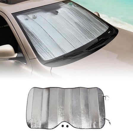 Araba Ön Cam Güneşliği Oto Metalize Alüminyum Katlanabilir Güneşten Koruyucu Perde Güneşlik 130x60cm (4887) -MİRAYLİFE
