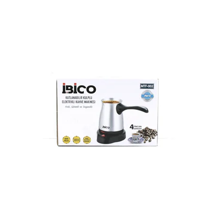 ÇELİK ELEKTRİKLİ CEZVE TÜRK KAHVE MAKİNESİ - 4FİNCAN=400ML KABLOSUZ KULLANIM- 360°DÖNER 600W MTF-002 (4887) -MİRAYLİFE