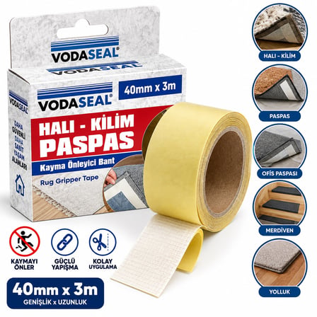 HALI - KİLİM - PASPAS KAYDIRMAZ BANT 40MMX3M (4887) -MİRAYLİFE