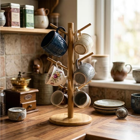 MİX ALTLIK =YUVARLAK - KARE BARDAK - FİNCAN ASACAK BAMBU - AHŞAP 35CM (4887) -MİRAYLİFE