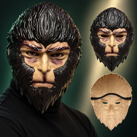 Maymun Kral Wukong Plastik Yüz Maskesi (4887) -MİRAYLİFE