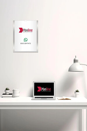 A4 Gümüş Belge Sertifika Çerçevesi Kendinden Yapışkanlı Kolay Değiştirilebilir Föylük