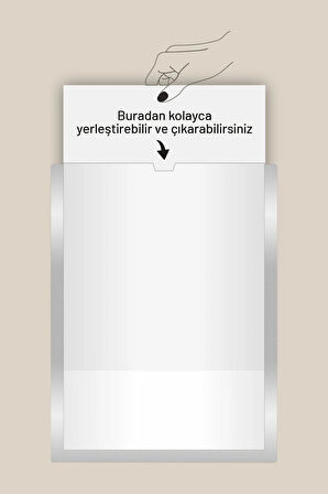 A4 Gümüş Belge Sertifika Çerçevesi Kendinden Yapışkanlı Kolay Değiştirilebilir Föylük