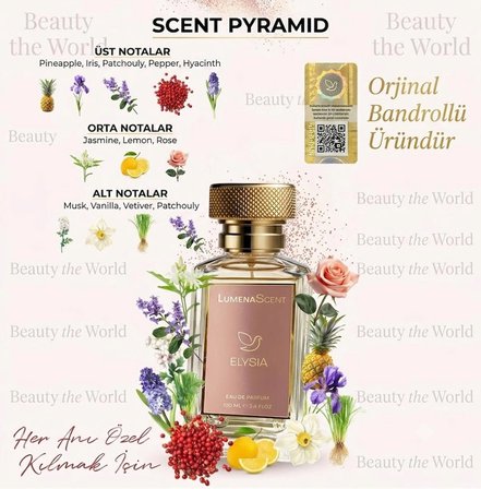 LumenaScent Elysia 100 ml Parfüm - Beauty The World Özel Seri - Kalıcı İmza Koku