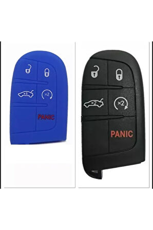 Fiat 500 X 5001 Egea Cross  Uyumlu Akıllı Silikon Anahtar Kılıfı Mavi Renk
