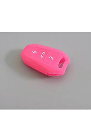 Citroen C5 Aircross Anahtar Koruyucu Kılıf Sustasız Anahtarsız Çaliştırma Modeli Pembe Renk