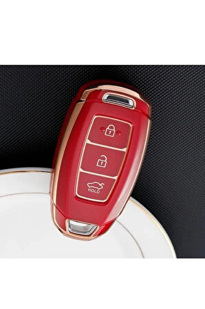 Hyundai I30 Ix25 Ix35 Kona Elantra Accent Santa Fe Anahtar Koruma Kılıfı 3 Tuşlu 2.resime Bakınız