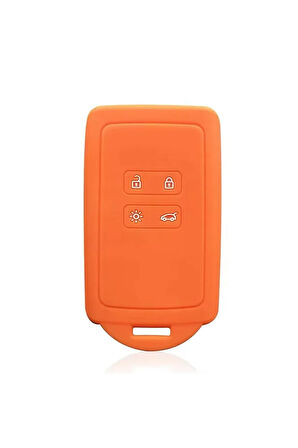 Dacia Duster Sandero Stepway Silikon Anahtar Kılıfı Turuncu Renk (Arkası Kapalıdır)