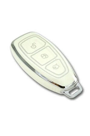 Ford Mondeo Focus Smart Beyaz-gümüş Oto Anahtar Kumanda Koruma Kılıf