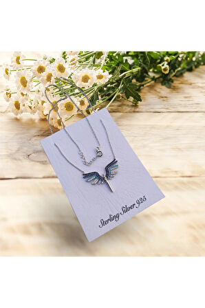 Modahilye 925 Ayar Gümüş Mikail Kılıcı Mix Şans Kolyesi